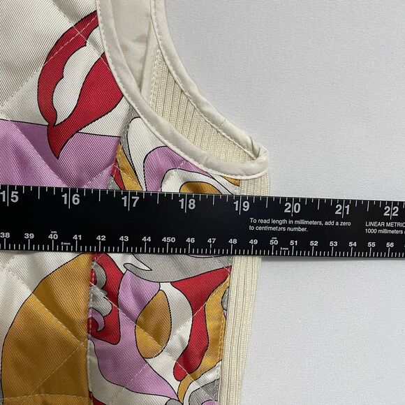 J. McLaughlin 100% Silk Floral Medallian Zippered Vest Sz M - Picture 10 of 13